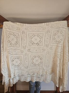 Vintage Crochet Blanket - Cream Crochet Pattern